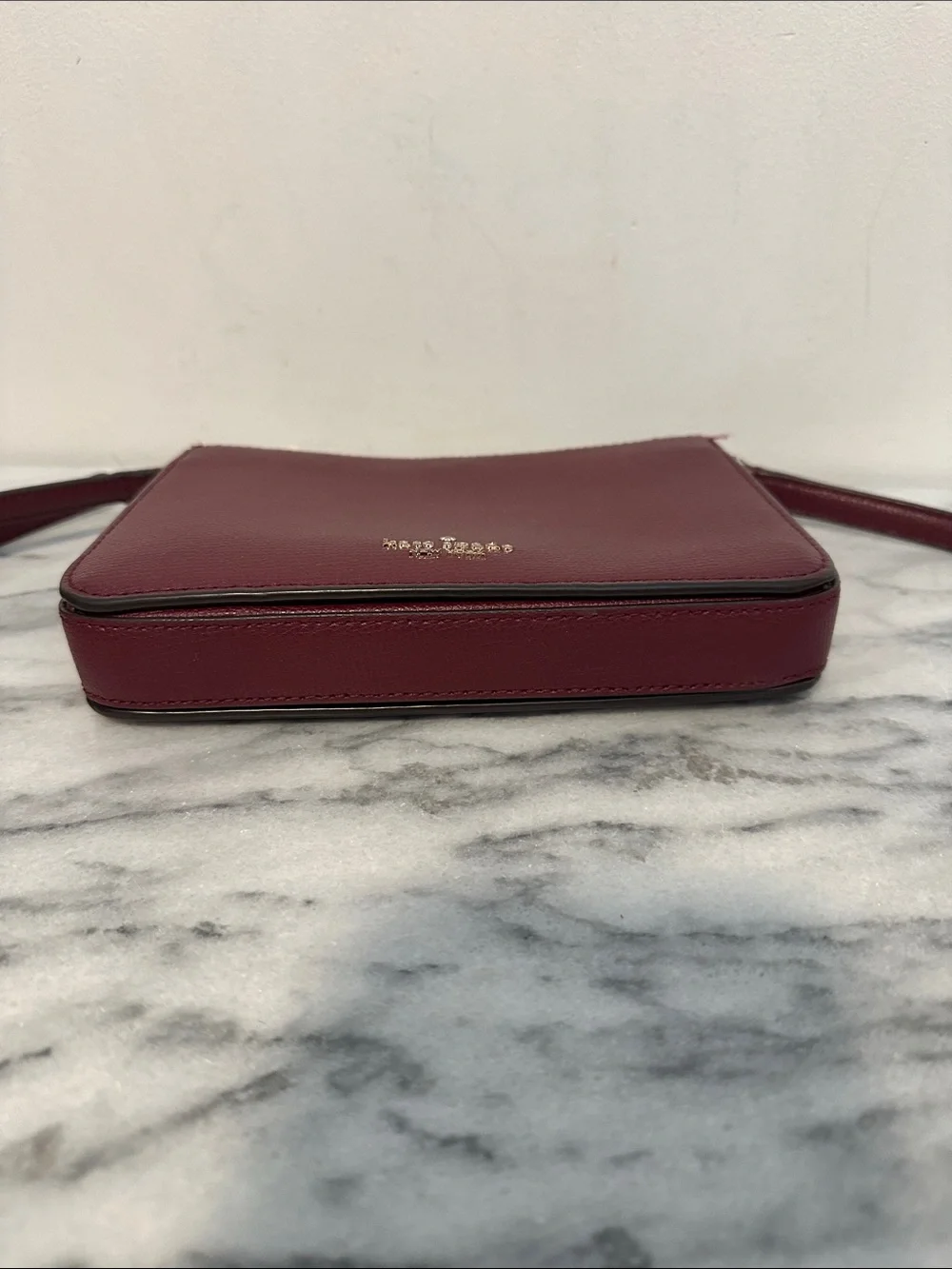 kate spade Burgundy Leather Crossbody with Adjustable Strap